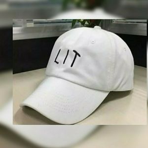 Men's Lit Dad white cap